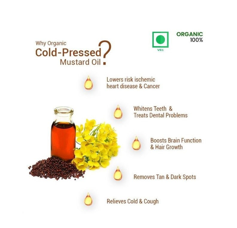 Wooden Pressed Yellow Mustard Oil (1 Liter)