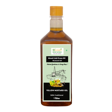 Wooden Pressed Yellow Mustard Oil (1 Liter)